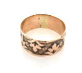 9k Yellow Gold Victorian 7.5mm Wide Wedding Band Ring Size 6 Jewelry (#J6140)
