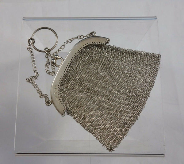 S. Blacknesee & Son Ltd. English Sterling Silver Mesh Coin Purse w/Chain (#3011)
