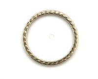 14k White Gold Band with Chevron Engraved Sides Dated 1923 Size 6.75 (#J5899)