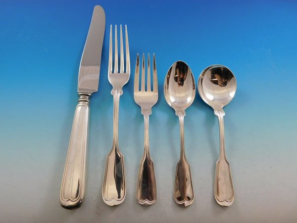 Fiddle Thread by Frank Smith Sterling Silver Flatware Set Dinner Service 40 Pcs