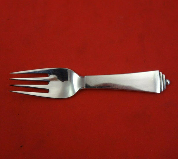 Pyramid by Georg Jensen Sterling Silver Baby Fork 3 3/4" Vintage Silverware