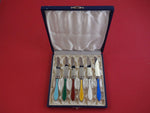 Danish Sterling by Various Makers Sterling Silver Fruit Knife set of 6  4 1/2"