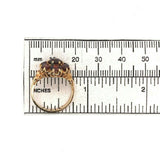 10k Yellow Gold Antique Genuine Natural Garnet Rosette Ring (#J5418)