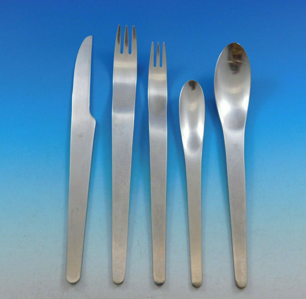 Arne Jacobsen by Georg Jensen Stainless Steel Flatware Set Service 42 pcs Estate