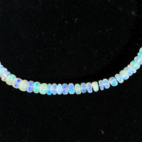 80ct Strand of Genuine Natural Opal Beads Necklace with 14k Gold Clasp (#J5919)