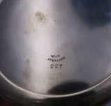 Wood and Hughes Sterling Silver Basket w/Handle Hammered Flowers GW #227 (#4344)