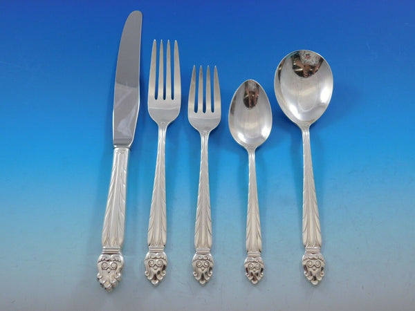 Intermezzo by National Sterling Silver Flatware Set Service 65 pcs Scandinavian