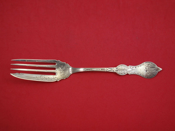 Coin Silver by Wambley Cleaves Sterling Silver Pastry Fork Brite-Cut 6 1/4"