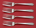 William and Mary by Lunt Sterling Silver Fish Fork Set 4pc AS Custom Made 7 1/8"