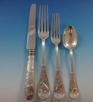 Japanese by Tiffany Sterling Silver Flatware Set Service 34 Pcs Audubon Birds