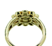 18k Yellow Gold Rosette .36ct Rose Cut Genuine Natural Diamond Ring (#J4522)