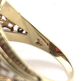 14k Yellow Gold Filigree Genuine Natural Garnet Cabochon Ring Jewelry (#J5759)