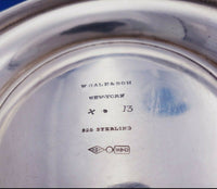 William Gale and Son Sterling Silver Bowl Round Shallow w/ Pedestal #13 (#3729)