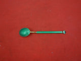 David Andersen Norwegian Sterling Silver Demitasse Spoon Vermeil green 3 7/8"