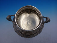 French Silver Footed Bowl with Figural Handles and Applied Ribbons (#4219)