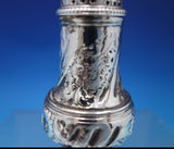 English Georgian Sterling Silver Pepper Shaker Hand Engraved w/Flowers (#6819-2)