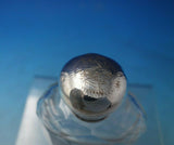 English Estate Sterling Silver and Glass Dresser Jar 4" x 1 3/4" (#6078)
