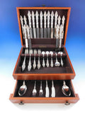 Les Six Fleurs Reed & Barton Sterling Silver Flatware Set Service 72 pcs Dinner