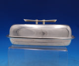 Modernic by Towle Sterling Silver Butter Dish w/Glass Liner Green Enamel (#7404)