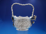 Number 41 by Meriden Silverplate Basket with Squirrel with Applied Roses (#4504)