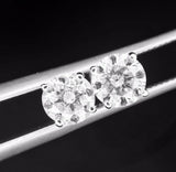 14k Gold 1.62ct Total Weight Genuine Natural Diamond Stud Post Earrings (#J4567)