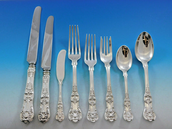 English King by Tiffany & Co Sterling Silver Flatware Set Service 101 pcs Dinner