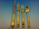 Lamerie Gold by Tuttle Sterling Silver Flatware Service 8 Set Vermeil 32 Pieces