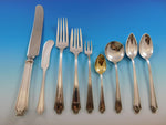 King Albert by Whiting Sterling Silver Flatware Service for 12 Set 108 pieces