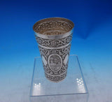 Colonial India Sterling Silver Cup Repoussed Scenic Landscape w/ Houses (#3901)
