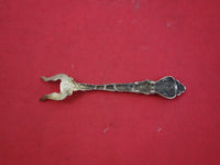 Douvaine by Unger Sterling Silver Nouveau Escargot Fork gold wash 3 5/8"