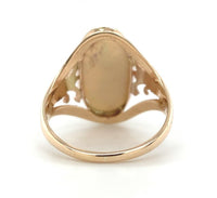 10k Yellow Gold 1.65ct Genuine Natural Opal Ring Pierced Size 6 (#J6099)