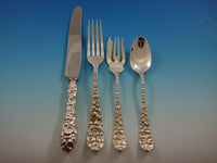 Baltimore Rose by Schofield Sterling Silver Flatware Set 12 Service 75 pieces