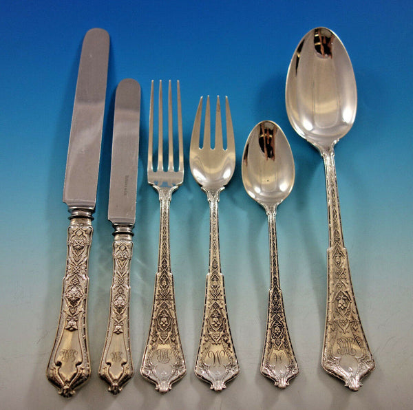 Persian by Tiffany and Co Sterling Silver Flatware Set for 12 Service 72 pieces