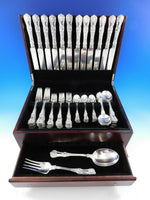 English King by Tiffany & Co. Sterling Silver Flatware Set Service 62 Pcs Dinner