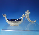 Viking by David Anderson Sterling Silver Salt Dip Pepper Set 3pc Ship (#5802)