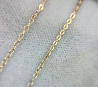 14k Yellow Gold Genuine Natural Garnet Cabochon Filigree Necklace (#J5322)