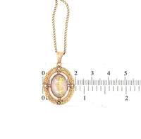 10k Gold Victorian Gold Vein Quartz Pendant w/ Flowers (#J5640)