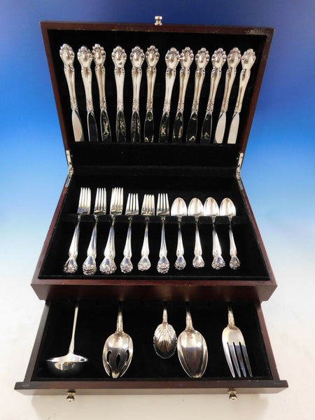 Secret Garden by Gorham Sterling Silver Flatware Set For 12 Service 53 Pieces