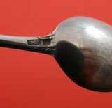 Russian .875 Silver Demitasse Spoon with Bow 4 1/2" (Latvia)