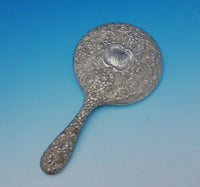 Rose by Stieff Sterling Silver Dresser Set 3pc Mirror Brush Comb Repousse #4402