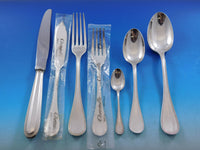 Perles by Christofle France Silverplate Flatware Service Set 88 Pieces Dinner