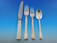 Blok by Georg Jensen Sterling Silver Flatware Set 8 Service 67 Pcs Dinner