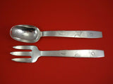 Silver Disk by William Spratling Mexican Sterling Silver Salad Serving Set 2pc