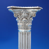 Georgian by SSWH Ltd Sterling Silver Candlestick Pair 9" x 3 1/4" (#7128)