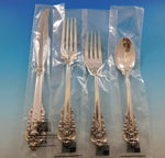 Grande Baroque by Wallace Sterling Silver Flatware Set for 18 Service 72 pcs New