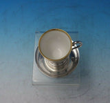 Bead by Fisher Sterling Silver Demitasse Cup with Liner and Saucer #601 (#5909)