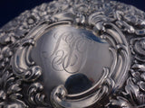 #10 Dominick & Haff 3 Piece Sterling Silver Floral Repousse Dresser Set (#4106)