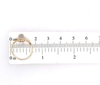10k Yellow Gold Genuine Natural Moonstone Ring with Leaf Design (#J5607)