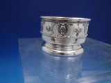 Rose Point By Wallace Sterling Silver Master Salt Dip with Cobalt Liner (#6521)