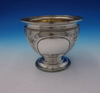 Wood and Hughes Coin Silver Tea Set 4pc 3-D Finial Repoussed Flowers (#4942)